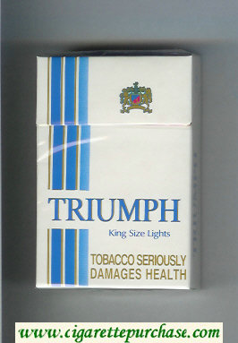 Triumph King Size Lights cigarettes hard box