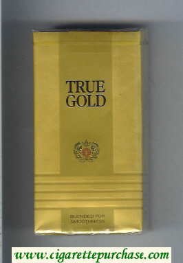 True Gold 100s cigarettes soft box