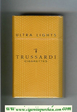 Trussardi Ultra Lights 100s cigarettes brown hard box