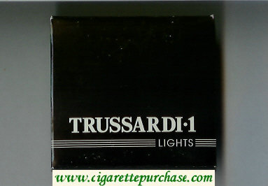 Trussardi-1 Lights cigarettes black wide flat hard box