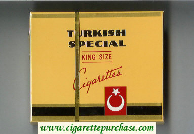 Turkish Special King Size cigarettes wide flat hard box