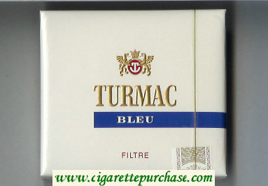 Turmac Bleu Filtre cigarettes wide flat hard box