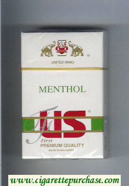 US Menthol First Premium Quality cigarettes hard box