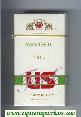 US First Menthol 100s Premium Quality cigarettes hard box