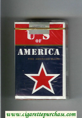 US of America Fine American Blend cigarettes red star soft box