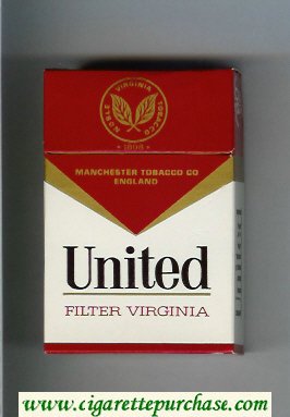 United Filter Virginia cigarettes hard box