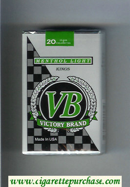 VB Victory Brand Menthol Light Kings cigarettes soft box
