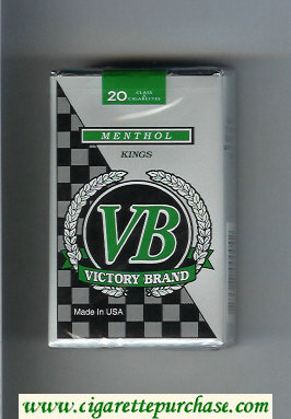 VB Victory Brand Menthol Kings cigarettes soft box