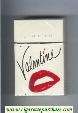 Valentine Lights cigarettes hard box