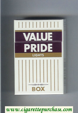 Value Pride Lights Box cigarettes hard box