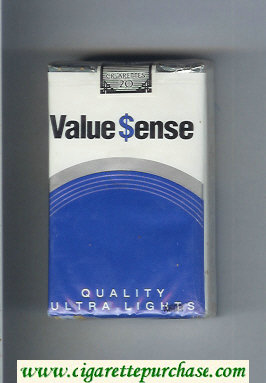 Value Sense Quality Ultra Lights cigarettes soft box