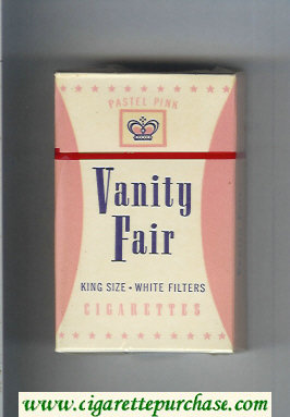 Vanity Fair Pastel Pink Cigarettes hard box
