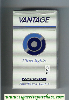 Vantage Ultra Lights 100s Cigarettes hard box