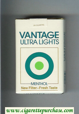 Vantage Ultra Lights Menthol Cigarettes soft box
