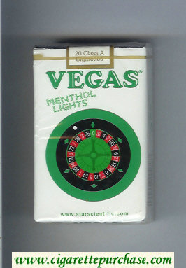 Vegas Menthol Lights Cigarettes soft box