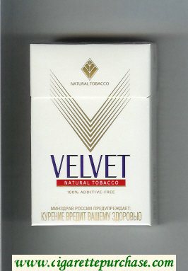 Velvet Natural Tobacco Cigarettes hard box