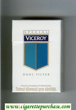 Viceroy Special Dual Filter Cigarettes white and blue hard box