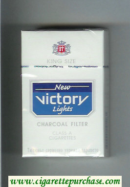 Victory New Lights Charcoal Filter King Size cigarettes hard box