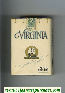 Virginia Numero Trenta Tamano Imperial cigarettes soft box