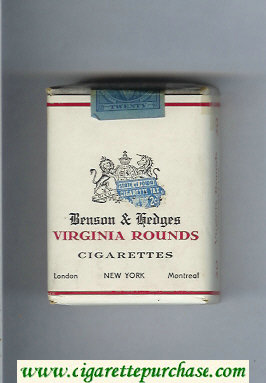 Virginia Rounds Benson and Hedges cigarettes soft box