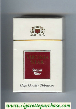 Virginia Star Special Filter cigarettes white and red hard box