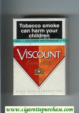 Viscount Extra Mild cigarettes hard box