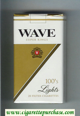 Wave 100s Lights cigarettes soft box