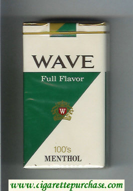 Wave Full Flavor 100s Menthol cigarettes soft box