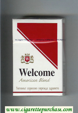 Welcome American Blend cigarettes hard box