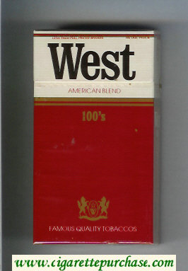 West American Blend 100s cigarettes hard box