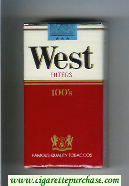 West Filters 100s cigarettes soft box