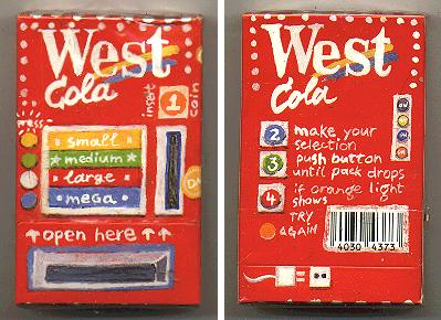 West Cola cigarettes hard box