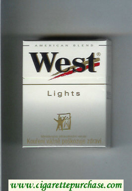 West 'R' Lights American Blend hard box cigarettes