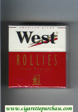 West 'R' Rollies Full Flavor 30 American Blend cigarettes hard box