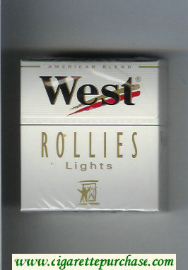 West 'R' Rollies Lights 30 American Blend cigarettes hard box