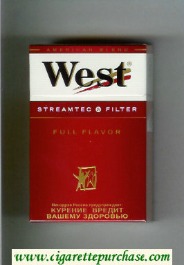 West 'R' StreamTec Filter Full Flavor American Blend cigarettes hard box