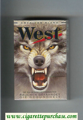 West 'R' American Blend Lights cigarettes hard box