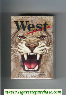West 'R' American Blend Lights hard box cigarettes
