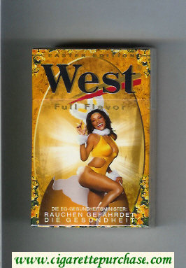 West 'R' Full Flavor Easter Edition cigarettes hard box
