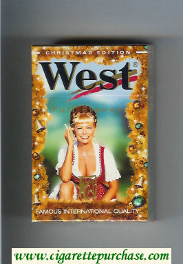 West 'R' cigarettes Full Flavor Christman Edition hard box