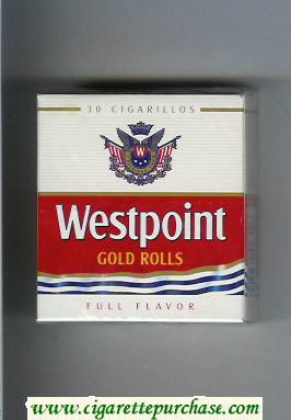 Westpoint Gold Rolls Full Flavor 30 cigarettes hard box