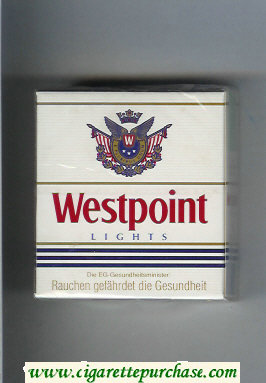 Westpoint Lights 30 cigarettes hard box