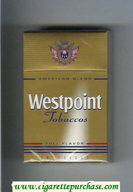 Westpoint Tobaccos Full Flavor American Blend cigarettes hard box