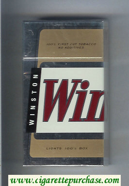 Winston Lights 100s cigarettes hard box