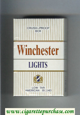 Winchester Lights American Blend Cigarettes white hard box