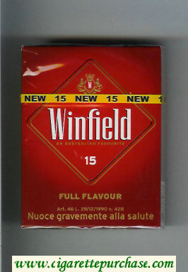 Winfield Full Flavour An Australian Favourite Cigarettes red hard box