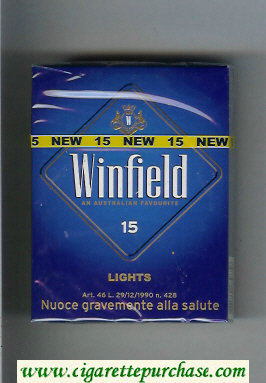 Winfield Lights An Australian Favourite Cigarettes blue hard box