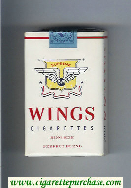 Wings BandW Supreme Perfect Blend Cigarettes soft box