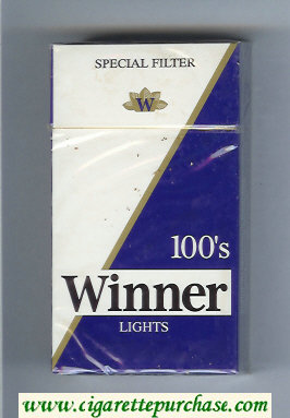 Winner Lights 100s Special Filter Cigarettes hard box