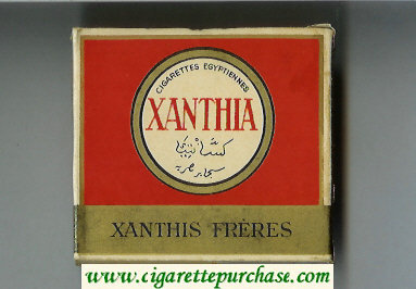 Xanthia Xanthis Freres cigarettes wide flat hard box